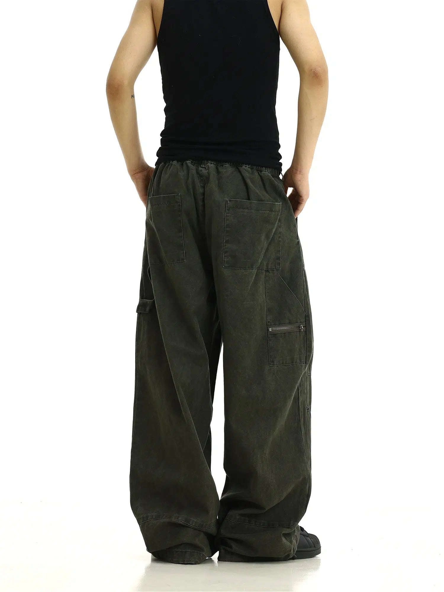 Wide-Leg Cargo Pants
