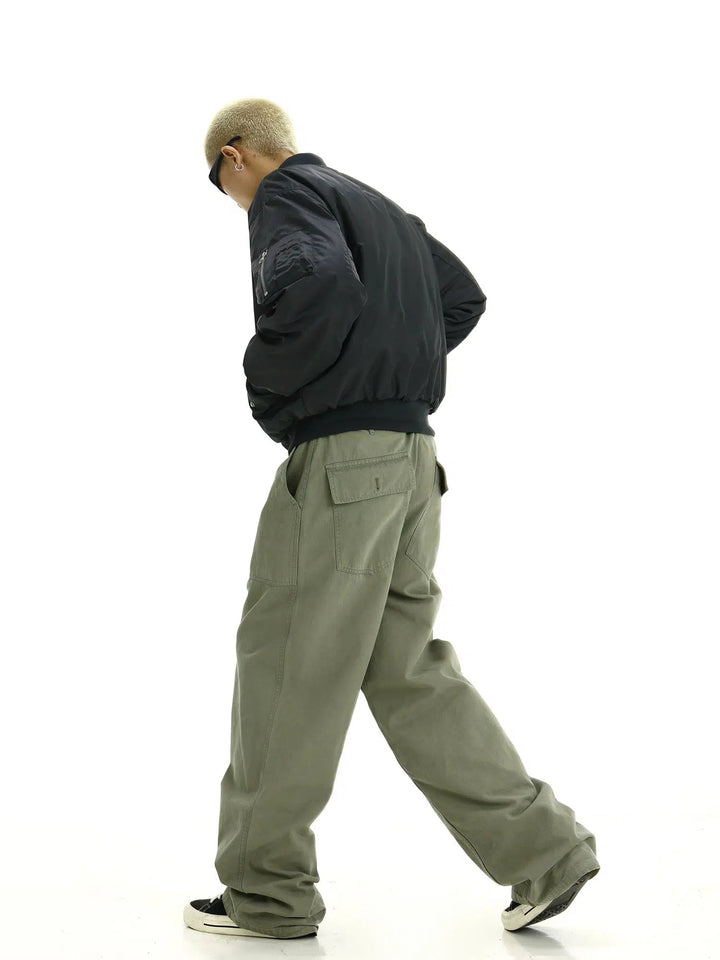 Wide-Leg Cargo Pants