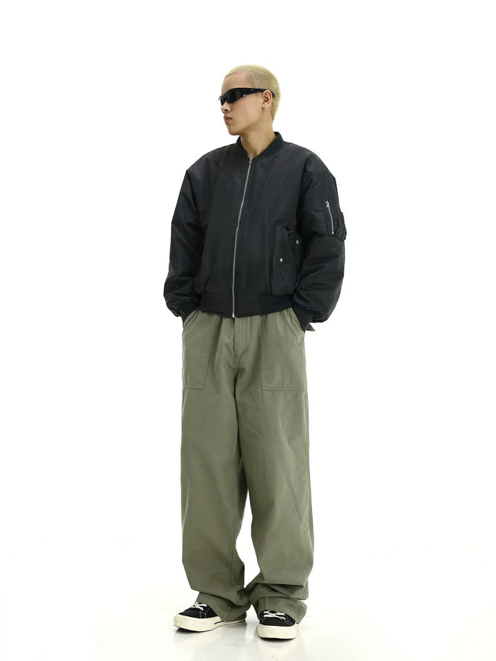 Wide-Leg Cargo Pants