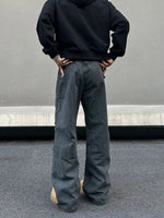 Distressed Pleated Cargo Pants