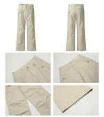 Distressed Pleated Cargo Pants