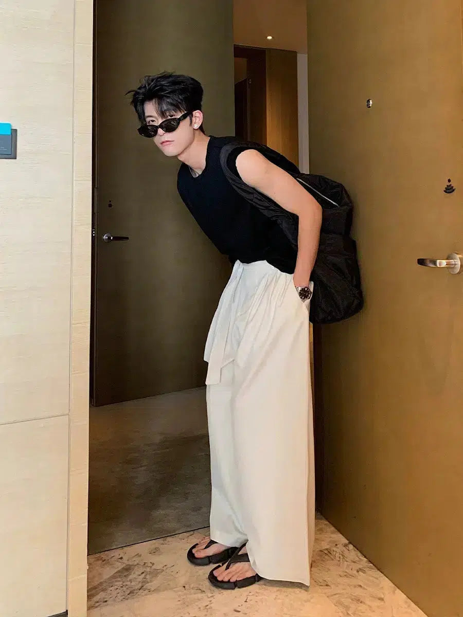 Wide-Leg Casual Pants