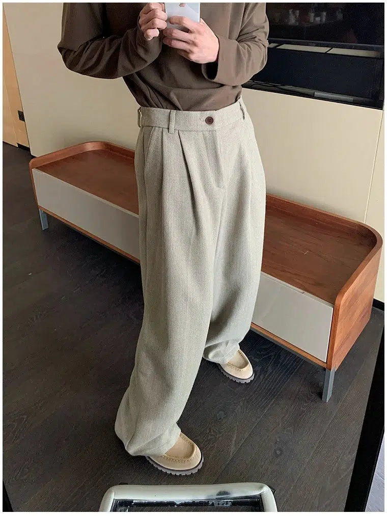 Wide-Leg Casual Pants