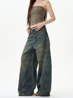 Wide-Leg Denim Pants