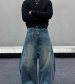 Wide-Leg Denim Pants