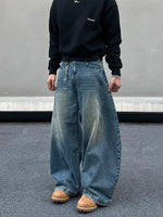 Wide-Leg Denim Pants