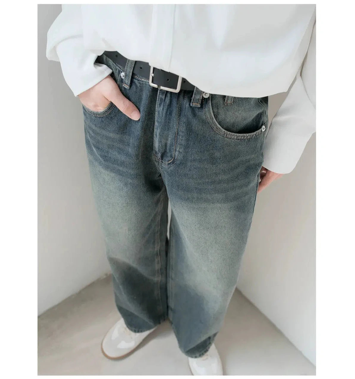 Wide Leg Denim Pants