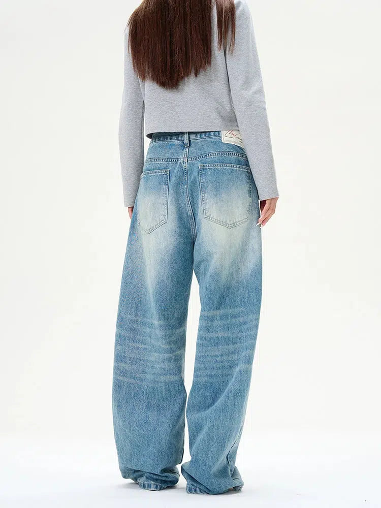 Wide-Leg Denim Pants