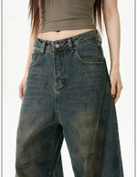 Wide-Leg Denim Pants