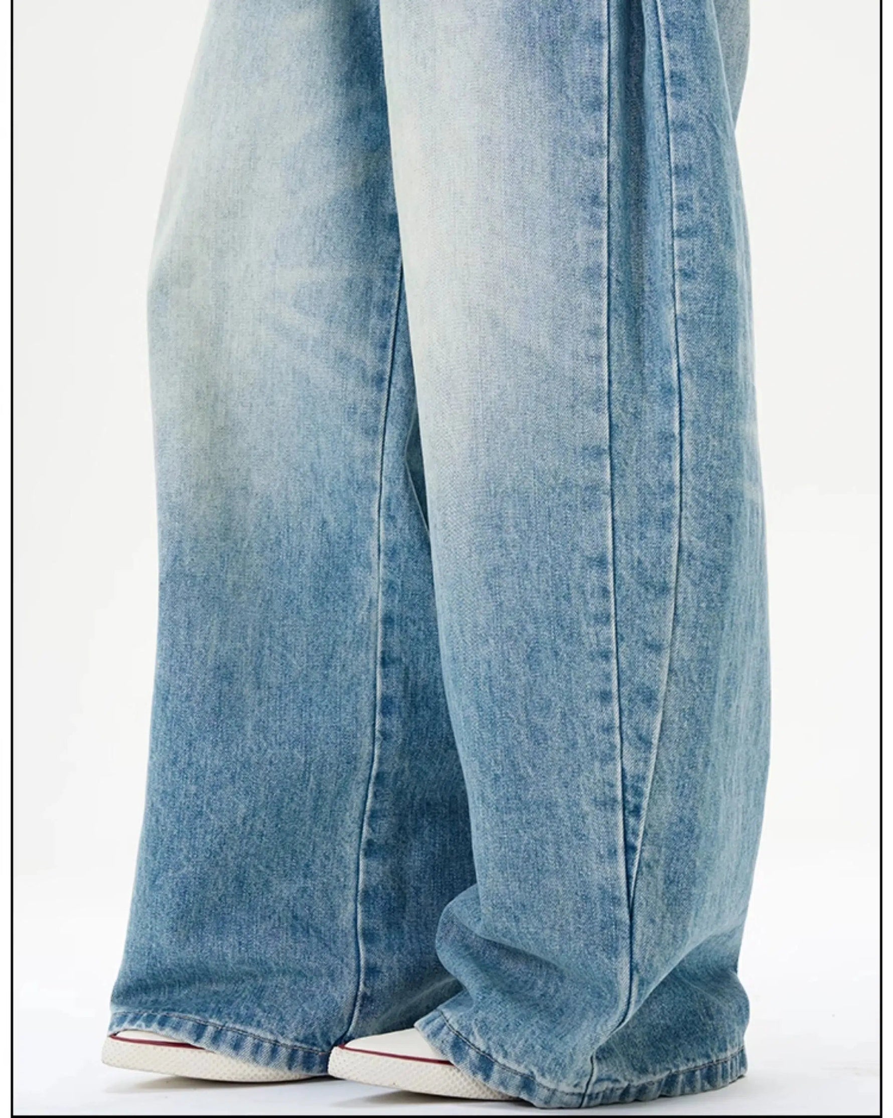 Wide-Leg Denim Pants
