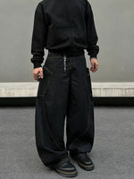 Wide-Leg Denim Pants