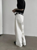 Wide-Leg Drape Jeans