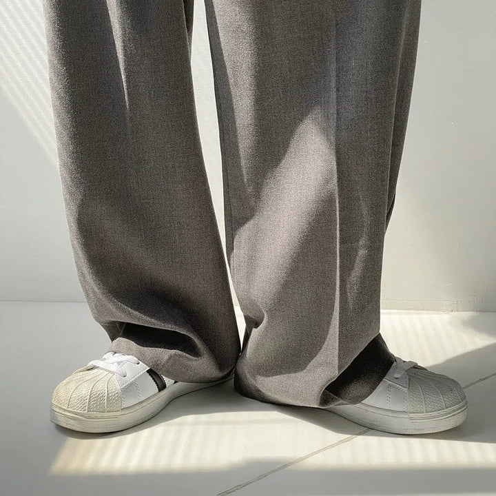 Wide-Leg Drape Suit Pants