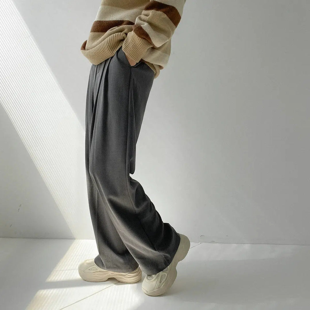 Wide-Leg Drape Suit Pants