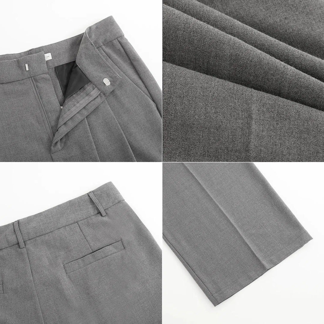 Wide-Leg Drape Suit Pants