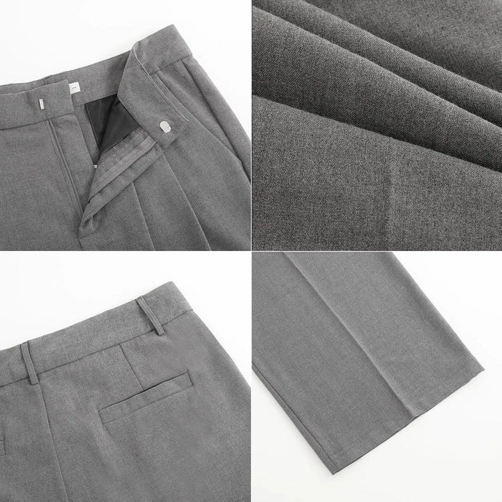 Wide-Leg Drape Suit Pants