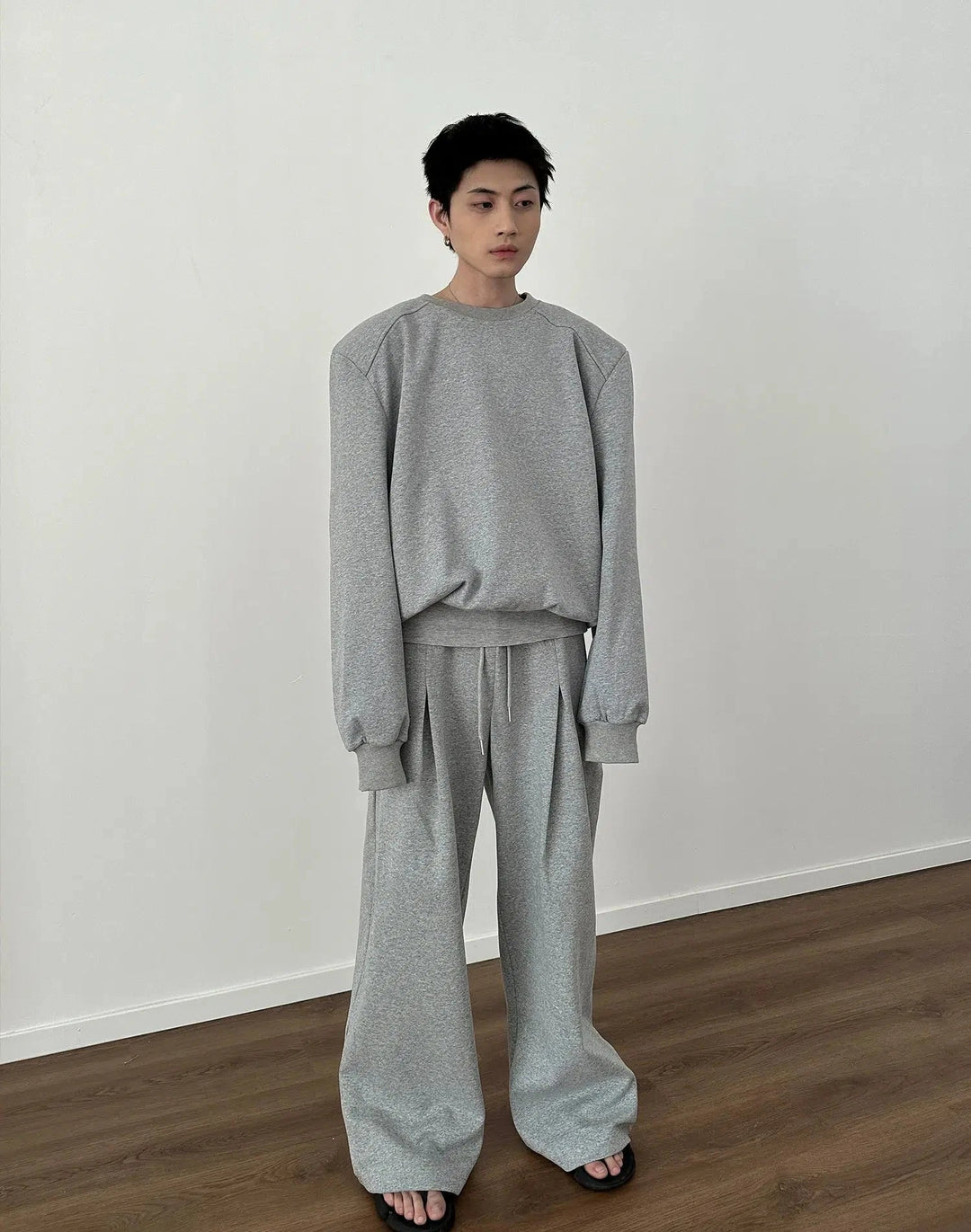 Wide Leg Drawstring Casual Pants