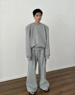 Wide Leg Drawstring Casual Pants