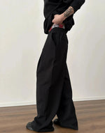 Wide Leg Drawstring Casual Pants