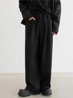 Wide-Leg Drawstring Sweatpants