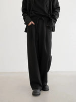 Wide-Leg Drawstring Sweatpants