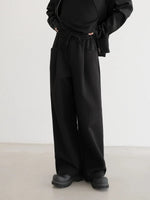 Wide-Leg Drawstring Sweatpants