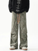 Wide-Leg Drawstring Waist Pants