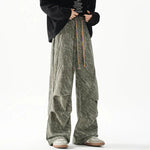 Wide-Leg Drawstring Waist Pants