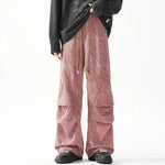 Wide-Leg Drawstring Waist Pants