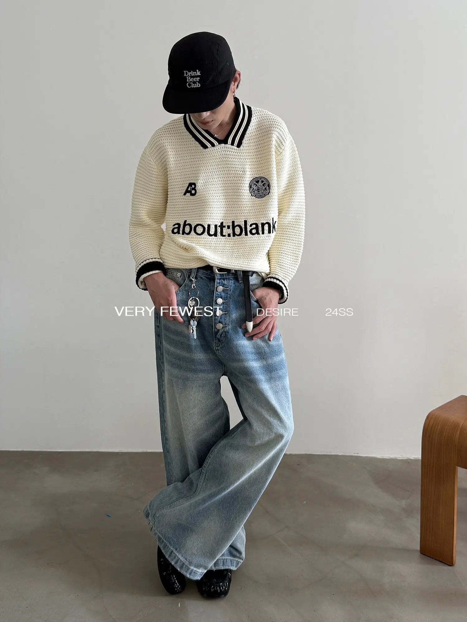 Wide-Leg High-Waist Button-Up Jeans