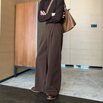 Wide-Leg High-Waist Casual Pants
