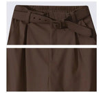 Wide-Leg High-Waist Casual Pants