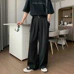Wide-Leg High-Waist Pleated Pants