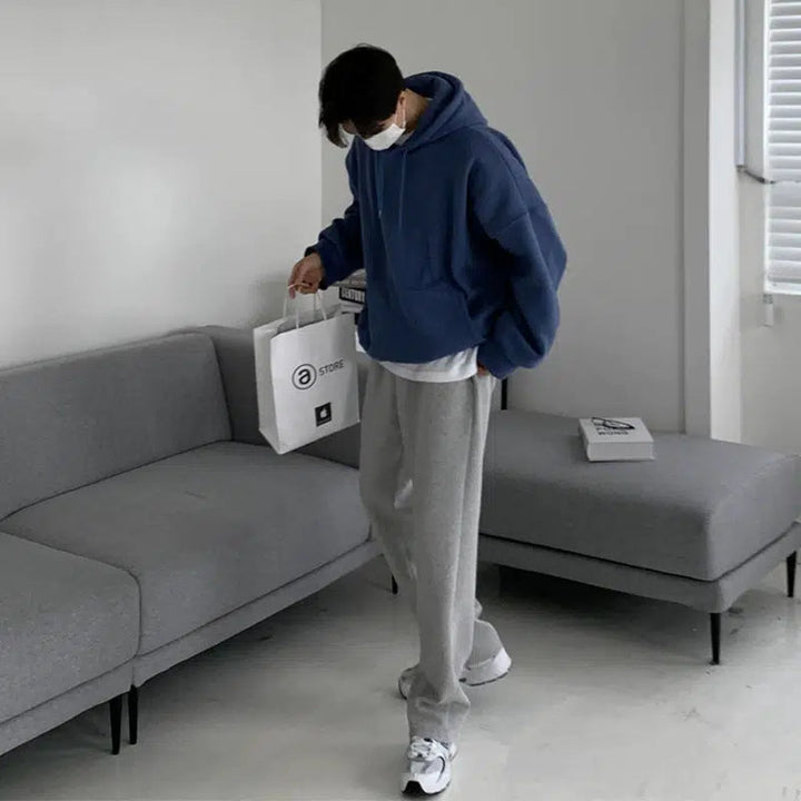 Wide Leg Light Gray Sweatpants