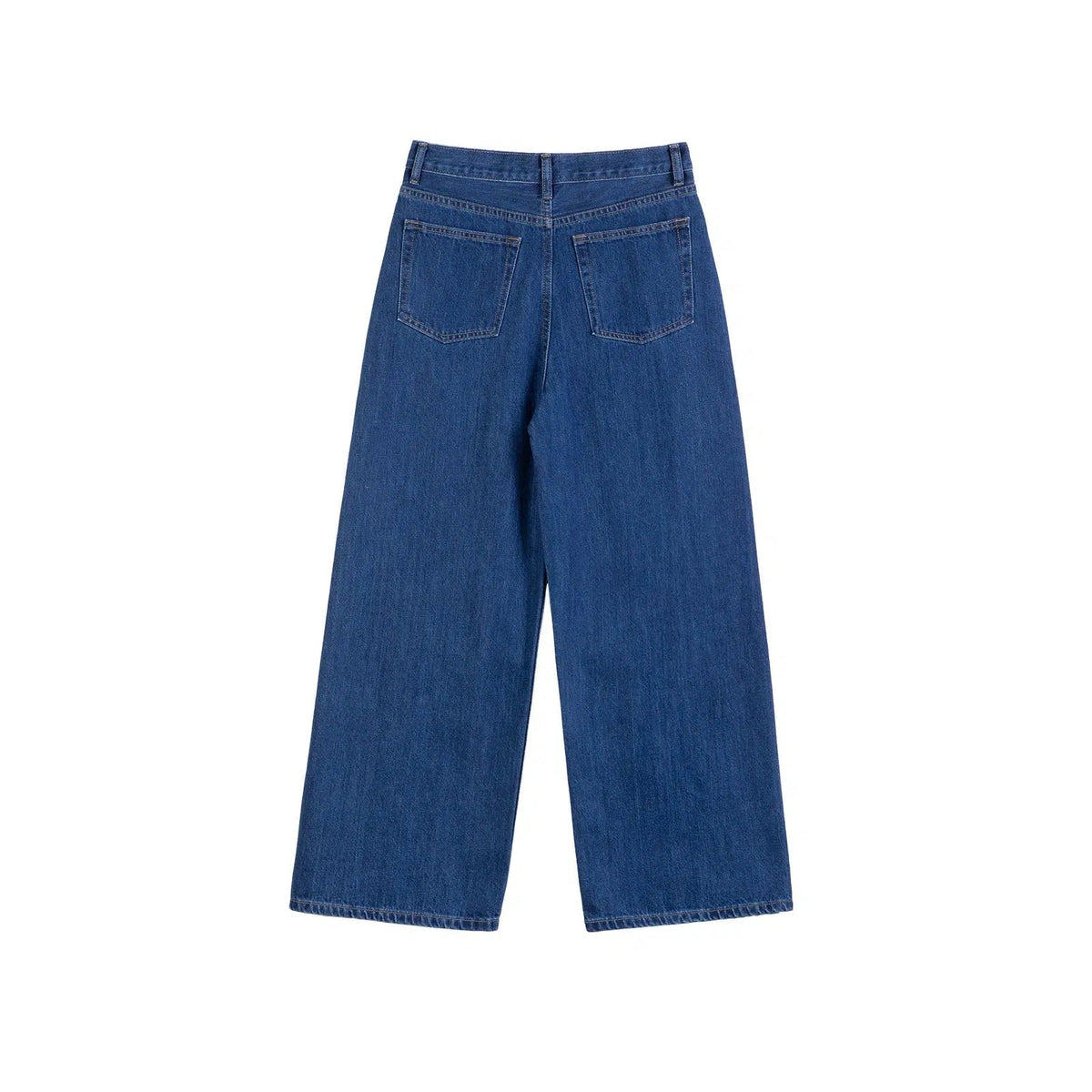 Wide-Leg Mid-waist Denim Pants