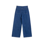 Wide-Leg Mid-waist Denim Pants