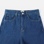 Wide-Leg Mid-waist Denim Pants