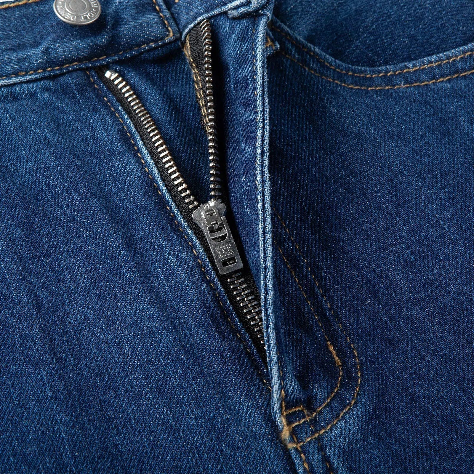 Wide-Leg Mid-waist Denim Pants