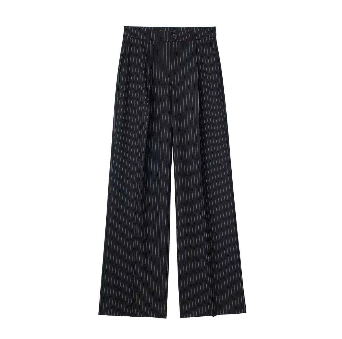 Wide Leg Pleated Casual Pants