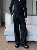 Wide-Leg Pleated Pants