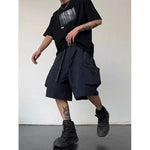 Wide Leg Pocket Cargo Shorts
