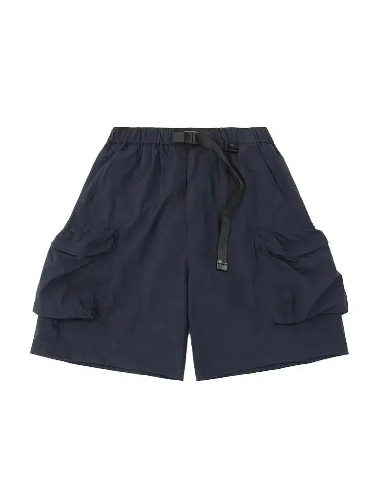 Wide Leg Pocket Cargo Shorts