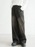 Wide-Leg Relaxed Fit Denim Pants