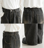 Wide-Leg Relaxed Fit Denim Pants