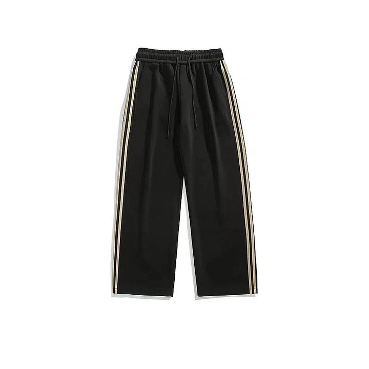 Wide-Leg Stripe Casual Pants