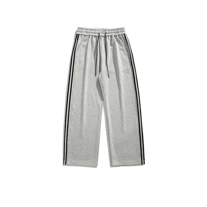 Wide-Leg Stripe Casual Pants