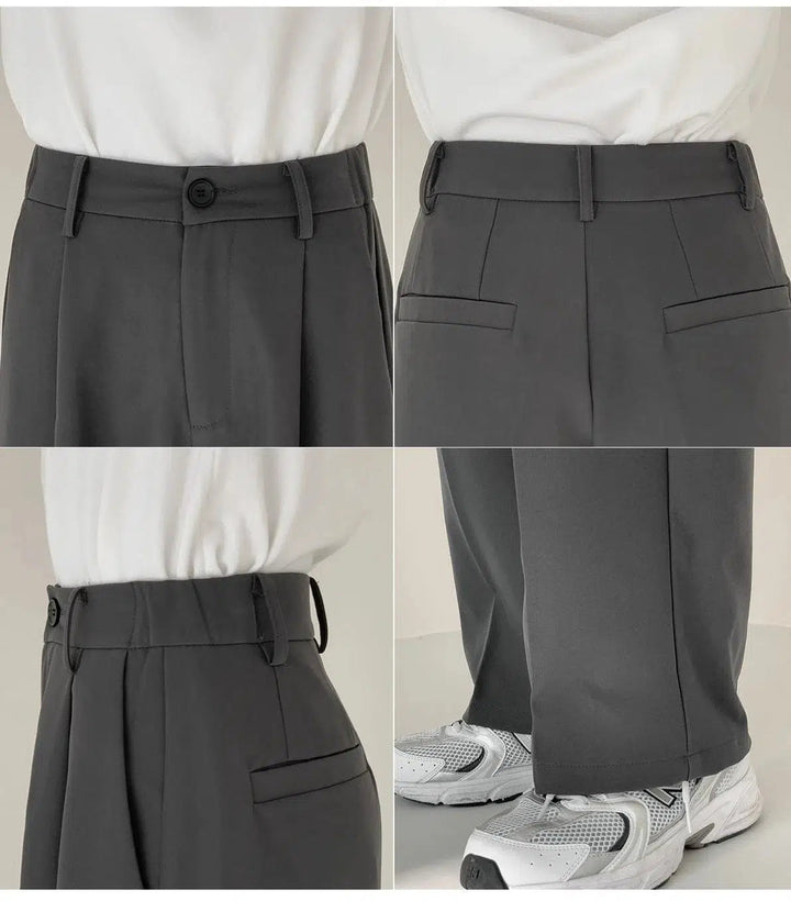 Wide Leg Suit Pants