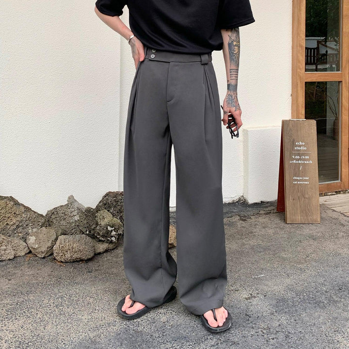 Wide Leg Suit Straight Pants