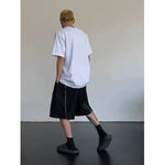 Wide-Leg Zip-Up Casual Shorts