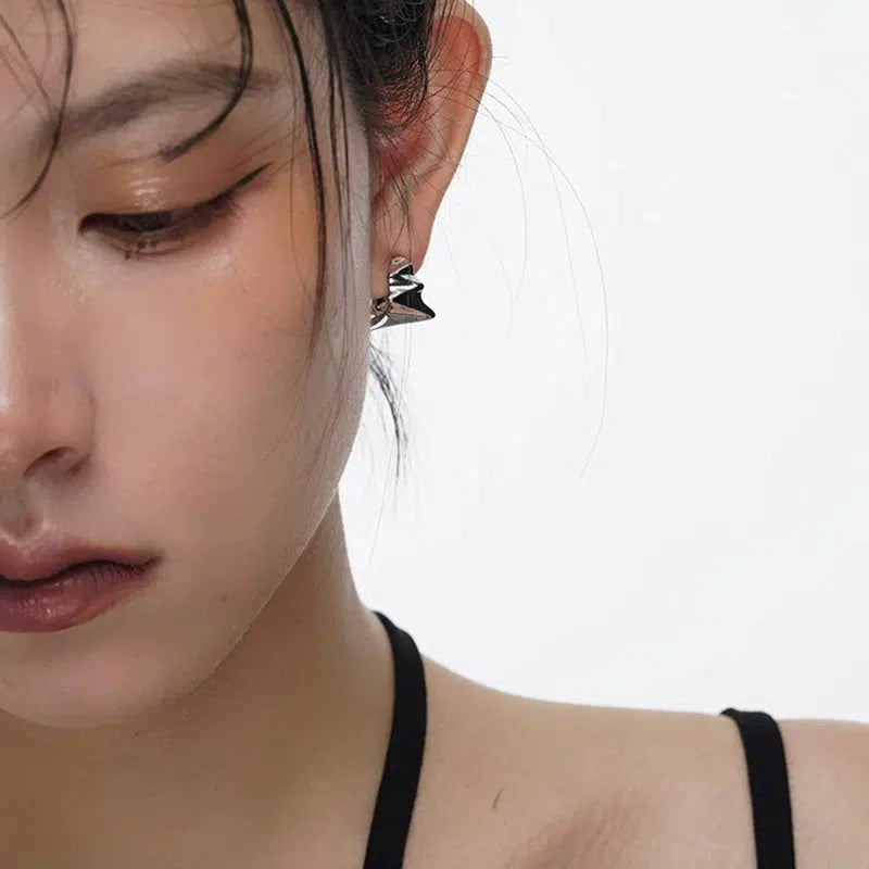 Wide Ripple Earrings